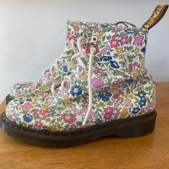 Dr. Martens Shoes - Dr. Martens Multicolor Floral Combat Boots
